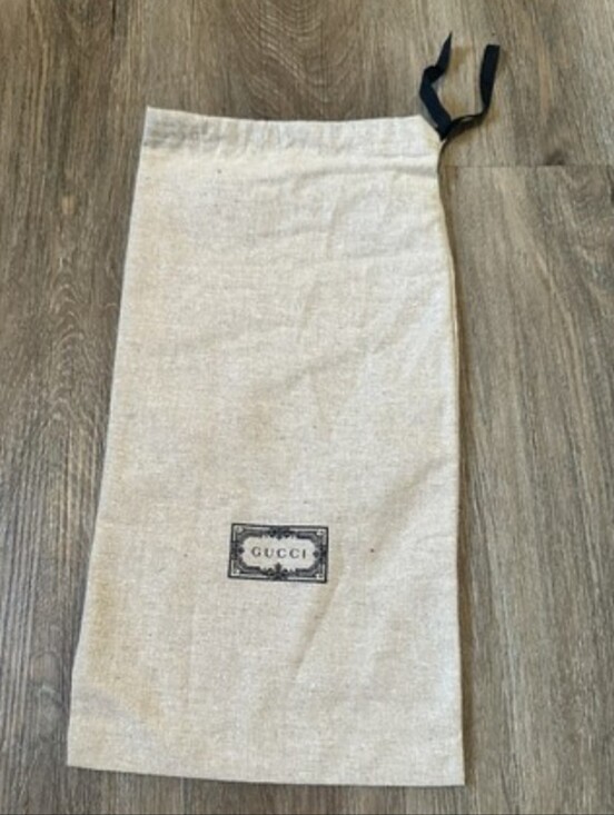 Gucci Handbags - Gucci Authentic Beige Canvas Drawstring Shoe Dust Bag  Purse Pouch 17" X 8"